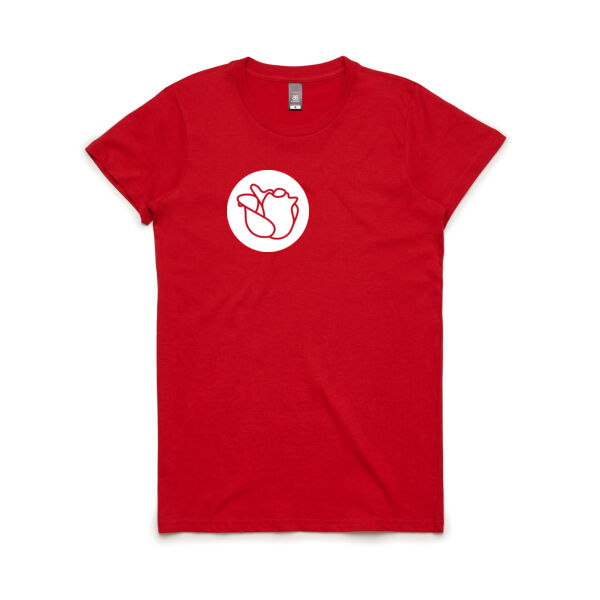 Socialist Rose Circle Tshirt - Womens Thumbnail